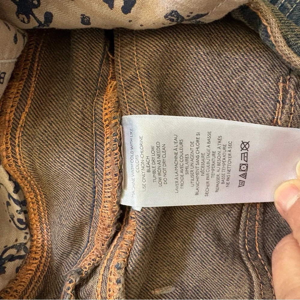 Free People Barrel Relaxed Dark Wash Denim Jeans - Picture 8 of 9